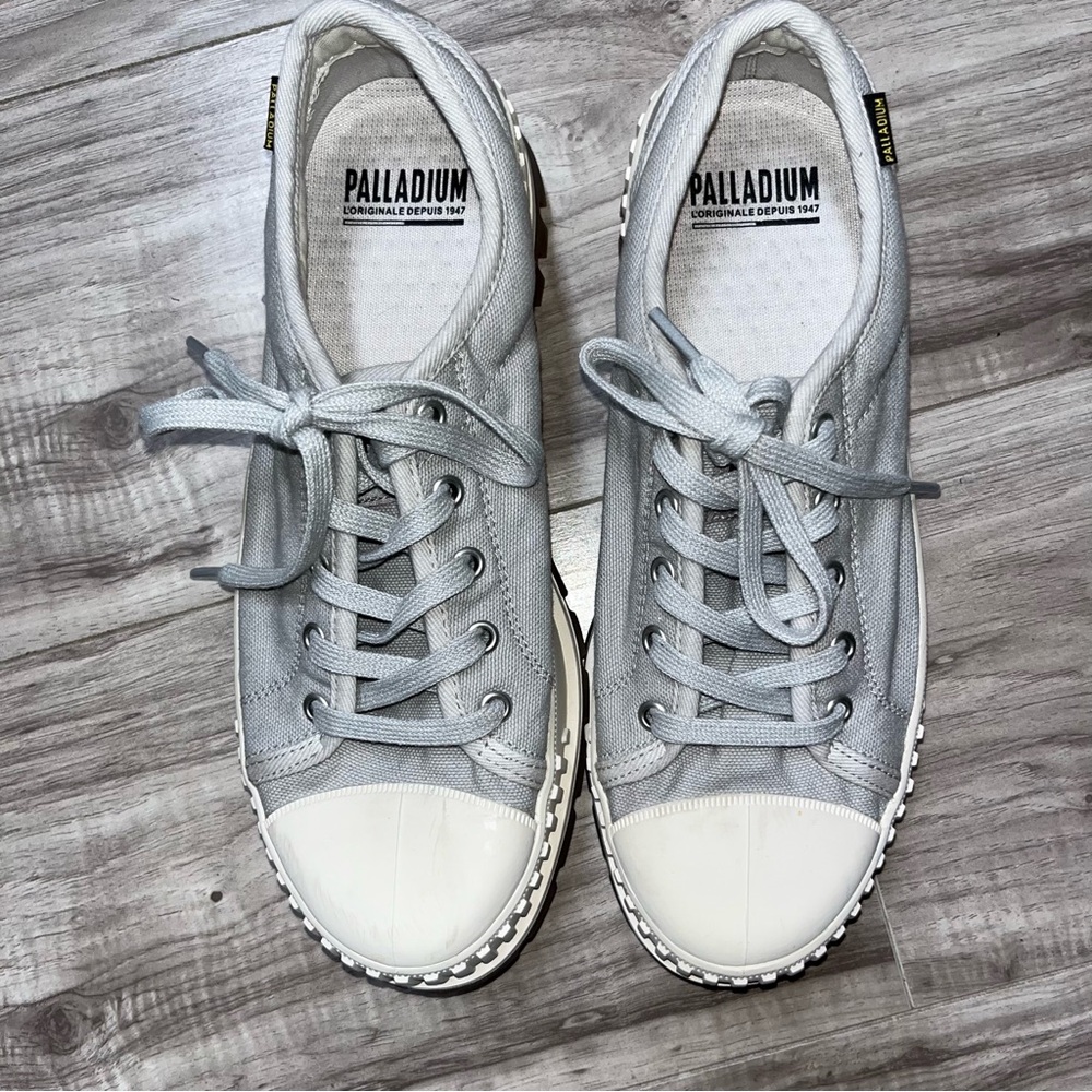 Palladium Gray Canvas Sneakers